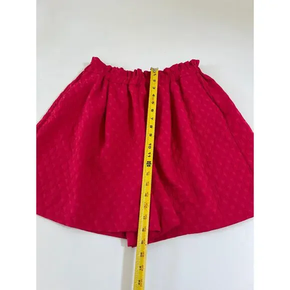 Merlette Smocked Waist Textured Shorts 4 inch Womens Medium Hot Pink Beach Artsy - Picture 4 of 15